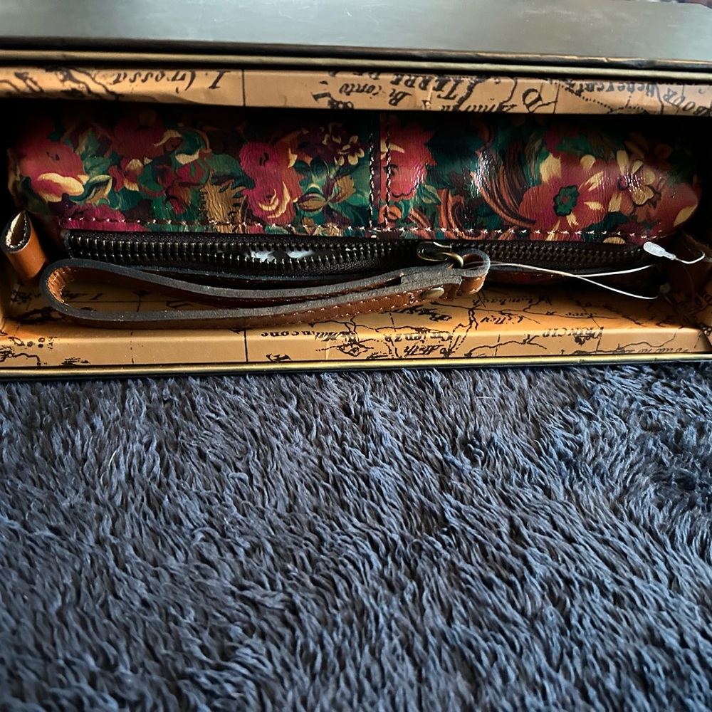 Patricia Nash Rustic Nature Print Barrel Cosmetic Clutch